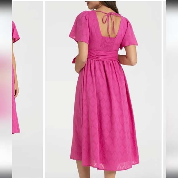 Serophine Women's Cotton Broderie Maternity and Nursing Dress sz 2 - Picture 4 of 14